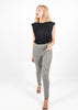 Black and White Small Check Print Trousers by Linu