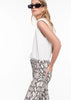 Grey and White Snakeskin Styled Wide Leg Trousers by Linu