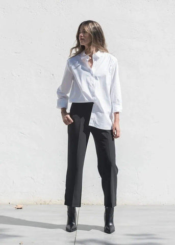 Light Brown Loose Fitting Calf Length Dress Trousers by Linu