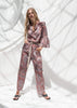Paisley Retro Print Jumpsuit with Boho Belt by Linu