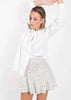 Ultra Trendy Polka Dot Style Mini Skort in White by Linu