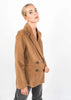 Brown Corduroy Jacket Blazer with Double-breasted Buttons by Linu