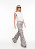 Grey and White Snakeskin Styled Wide Leg Trousers by Linu Uk 10-12