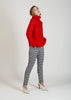 Warm Winter Red Cable Knit Jumper with Roll Neck by Linu Uk 10-12