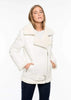 White Faux Leather Styled Biker Jacket and Winter Coat by Linu