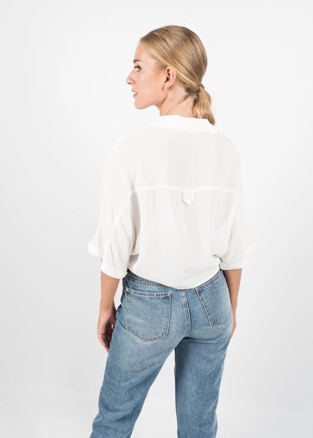 Not Your Basic White Shirt - WhiteTie Blouse