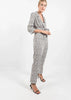 White Polka Dot Styled Jumpsuit with Belt and Lapels by Linu Uk 12-14